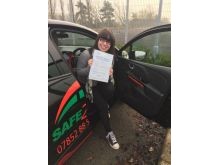 Safe2go driving school Bishop Auckland passed driving test