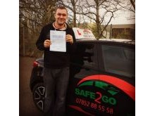 Safe2go driving school Bishop Auckland passed driving test