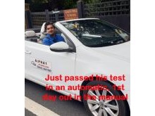 Test success after driving lessons with Automatic Driving School Orpington